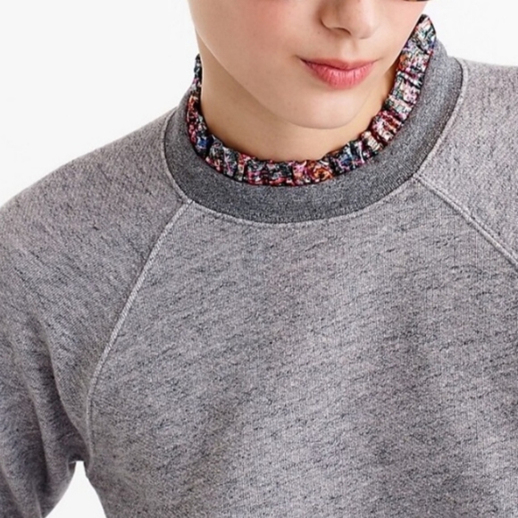 J.CREW Metallic Ruffleneck Sweatshirt - Picture 4 of 12